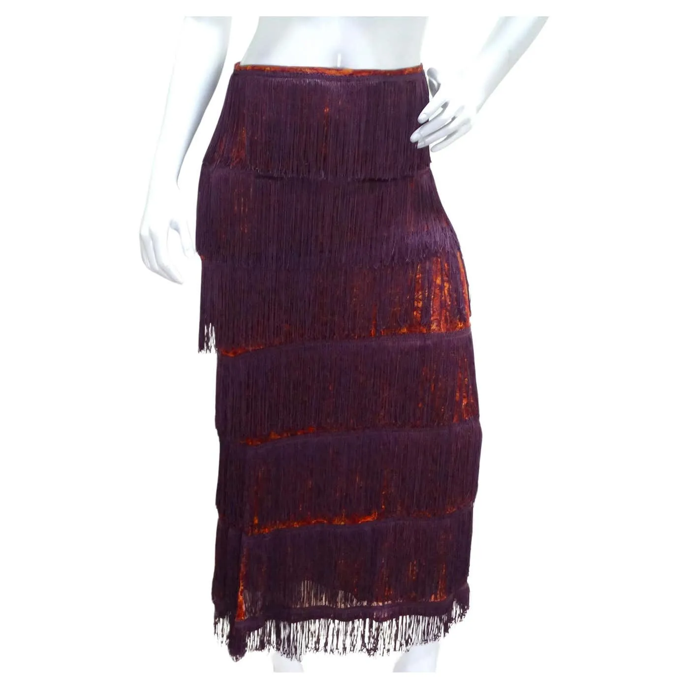 Dolce & Gabbana Y2K Fringe Maxi Skirt