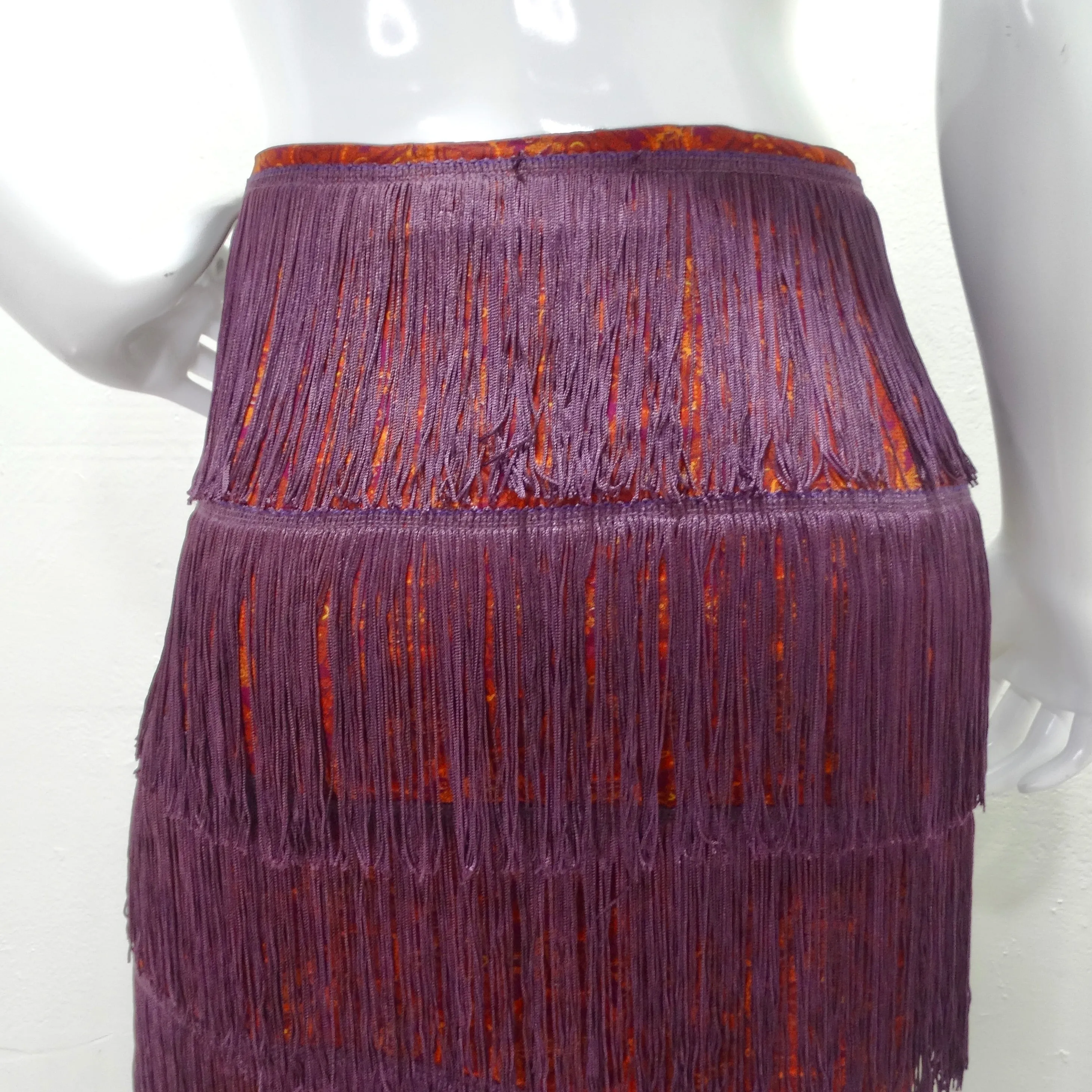Dolce & Gabbana Y2K Fringe Maxi Skirt