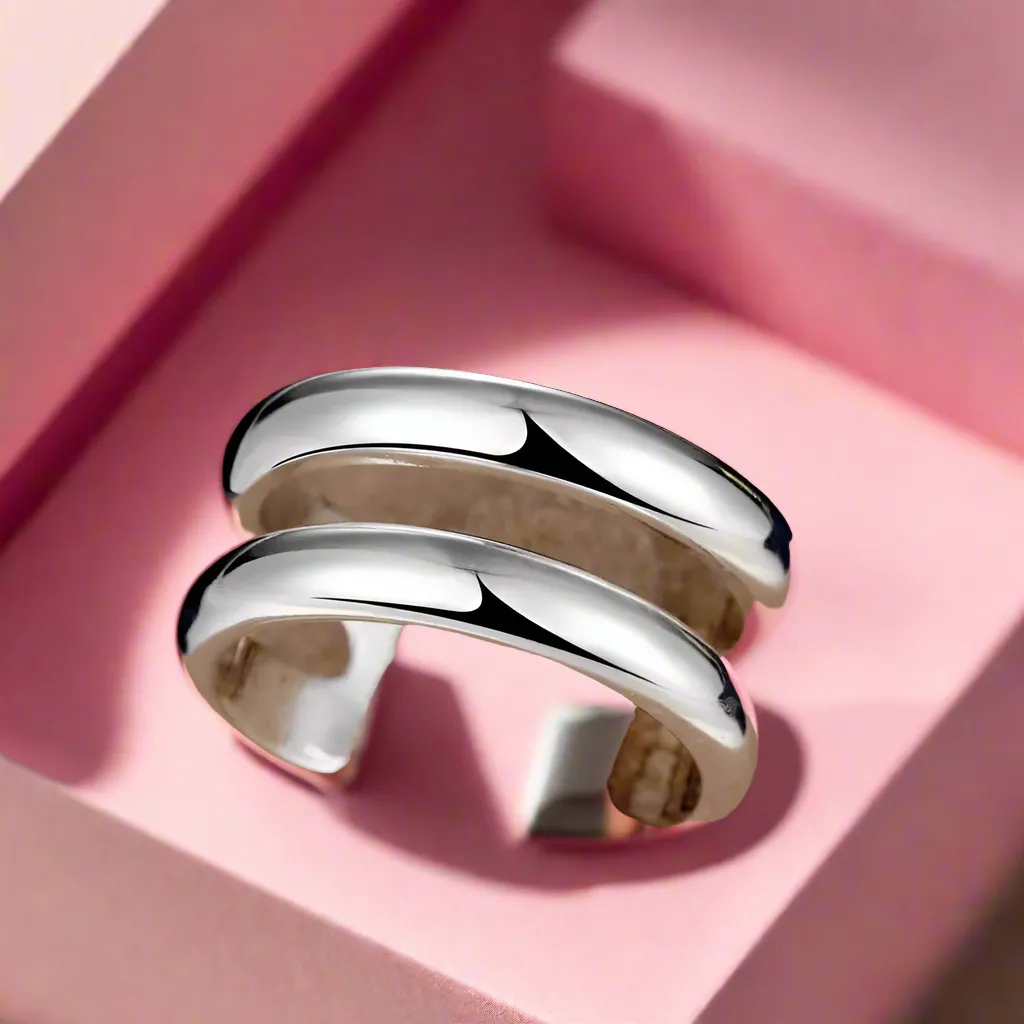 Double Open Line Ring