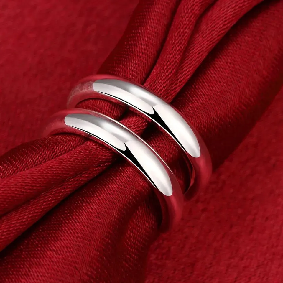 Double Open Line Ring