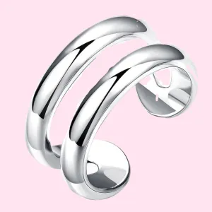 Double Open Line Ring
