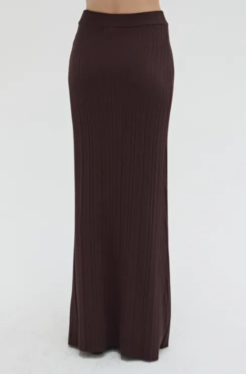 Drea Ribbed Maxi Skirt