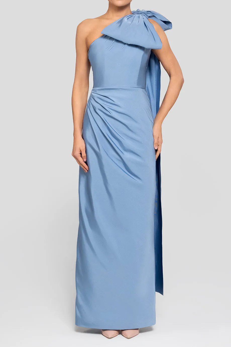 Elara Silk Faille Column Gown