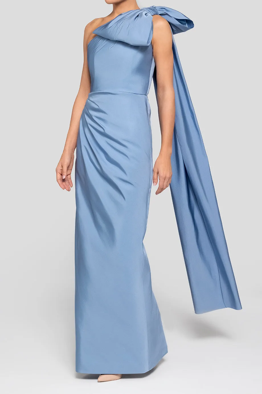 Elara Silk Faille Column Gown