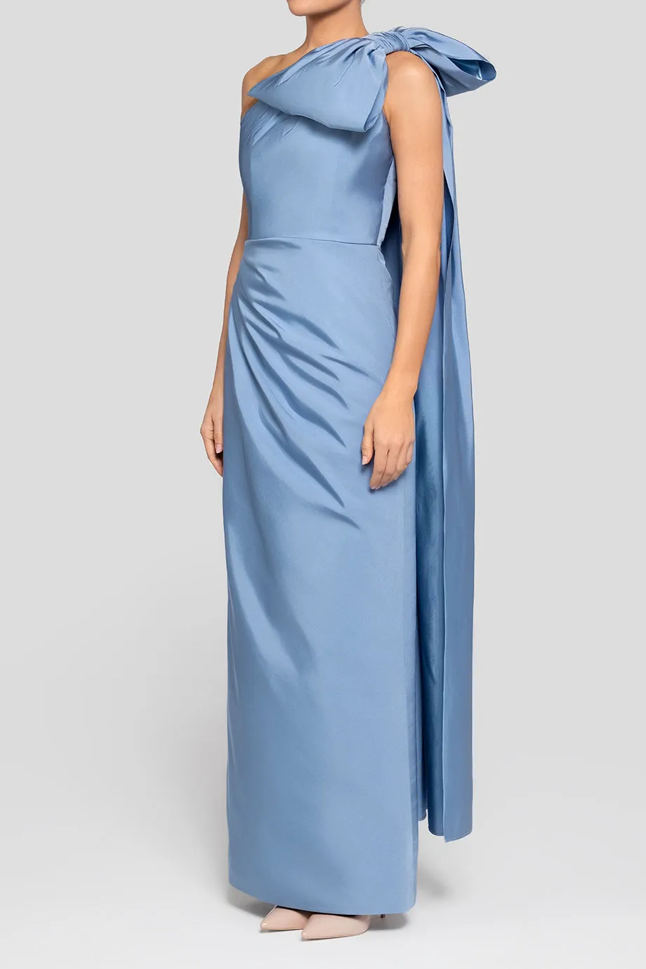 Elara Silk Faille Column Gown