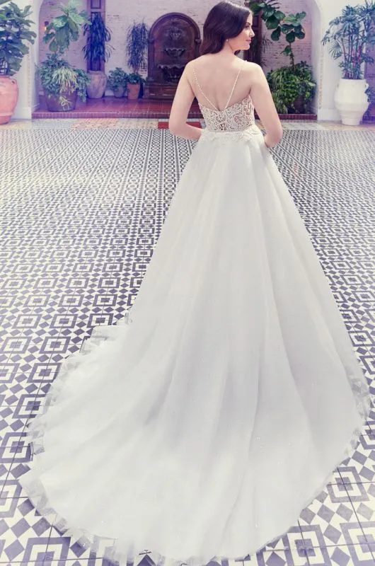 Ella Rosa Size 6 BE594 Ivory/Nude Gown