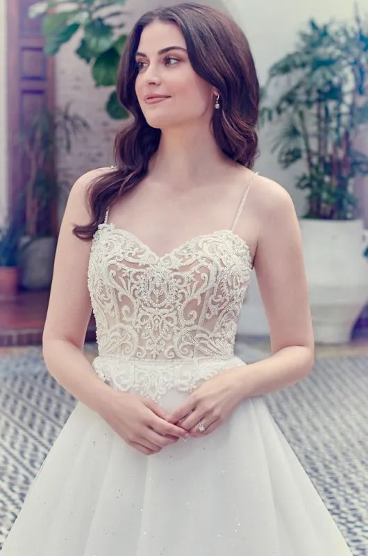 Ella Rosa Size 6 BE594 Ivory/Nude Gown