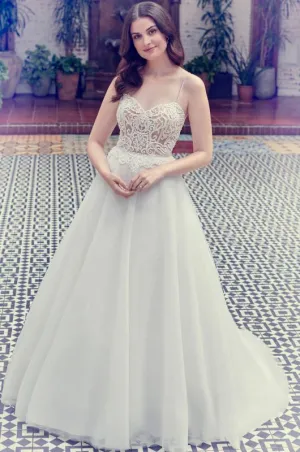 Ella Rosa Size 6 BE594 Ivory/Nude Gown