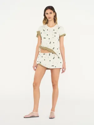 Embla Beaded Crushed Micro Skirt