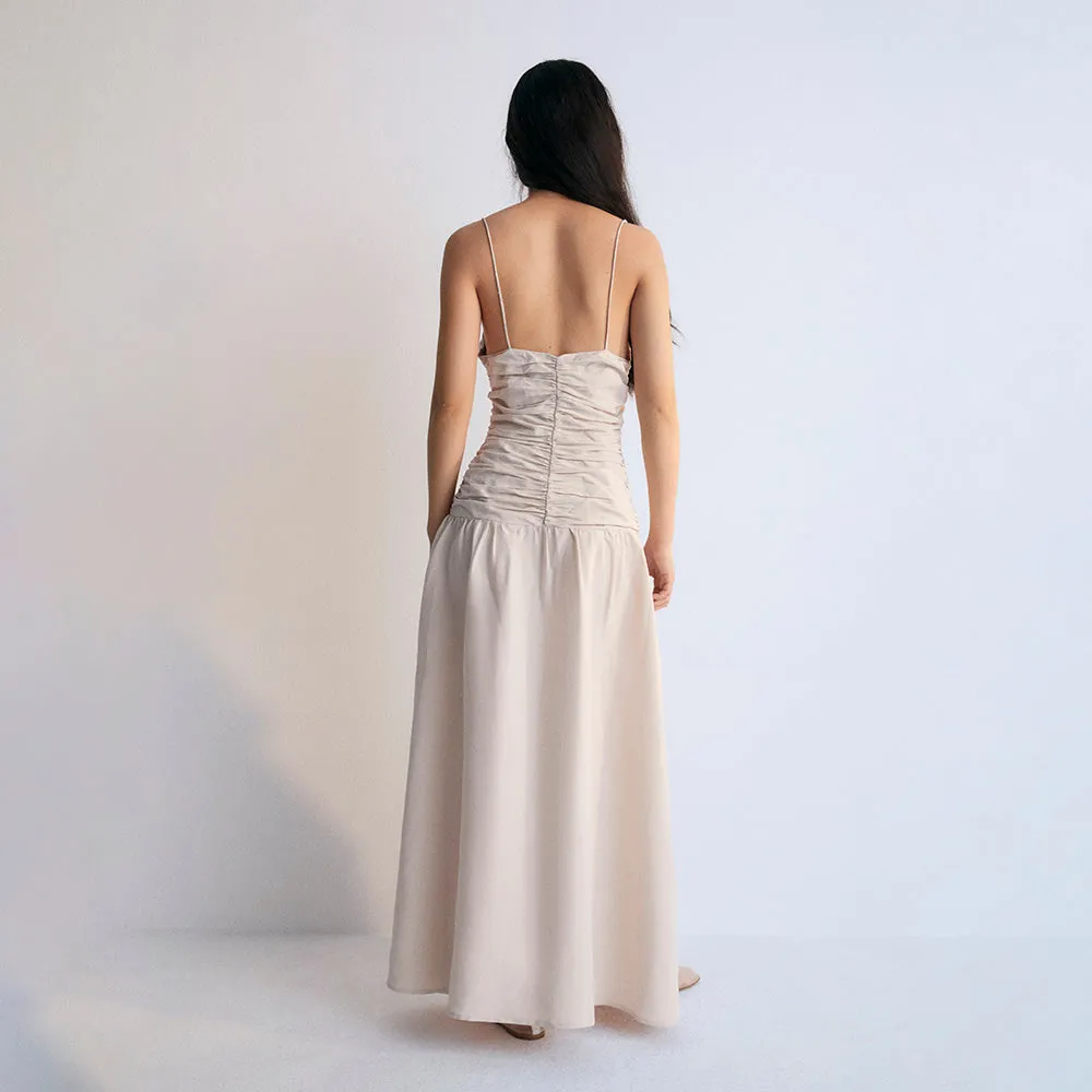 Eros Woman's Long Dress | Stone