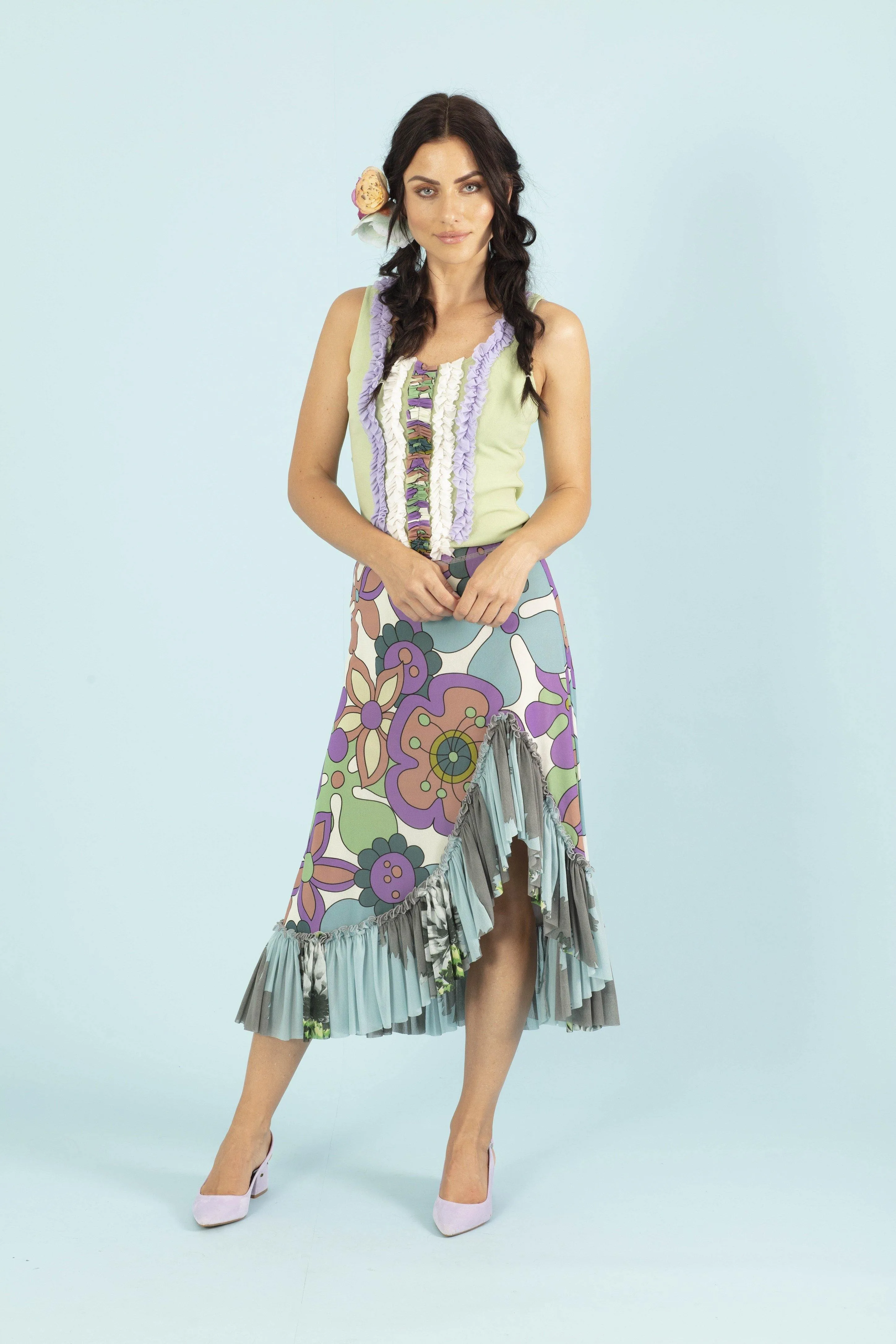 Fantasy Bouquet Ruffle Skirt