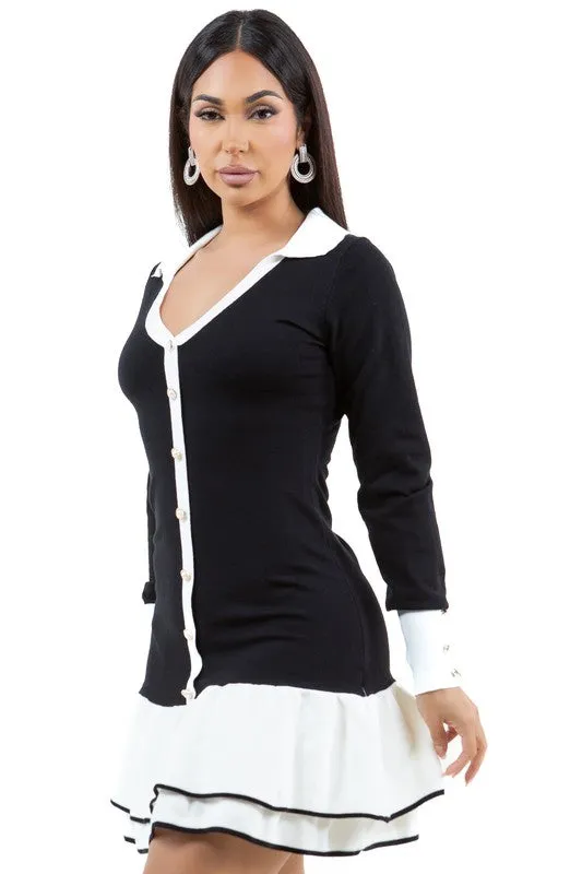 FASHIONABLE SWEATER DRESS