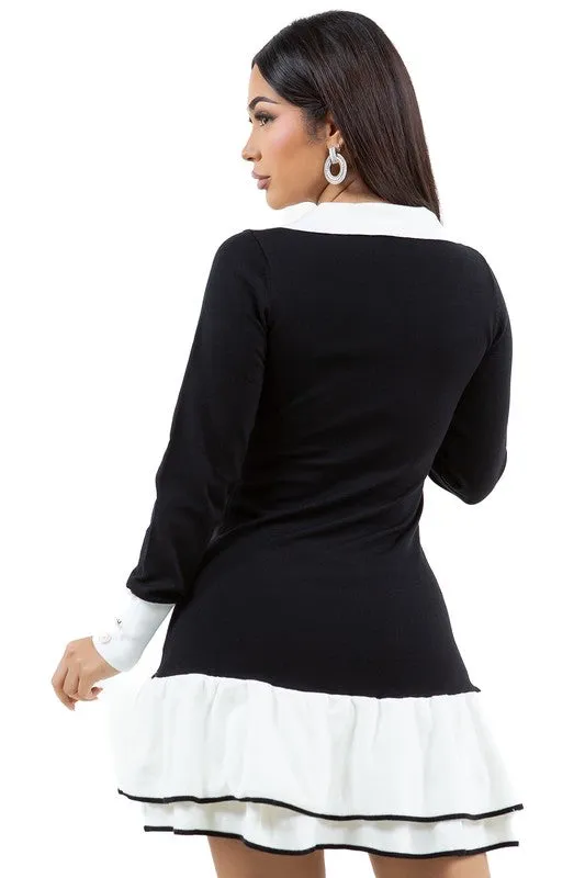FASHIONABLE SWEATER DRESS