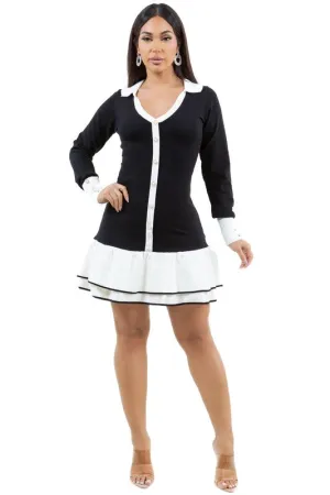 FASHIONABLE SWEATER DRESS