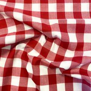 Gingham - 1'' Red