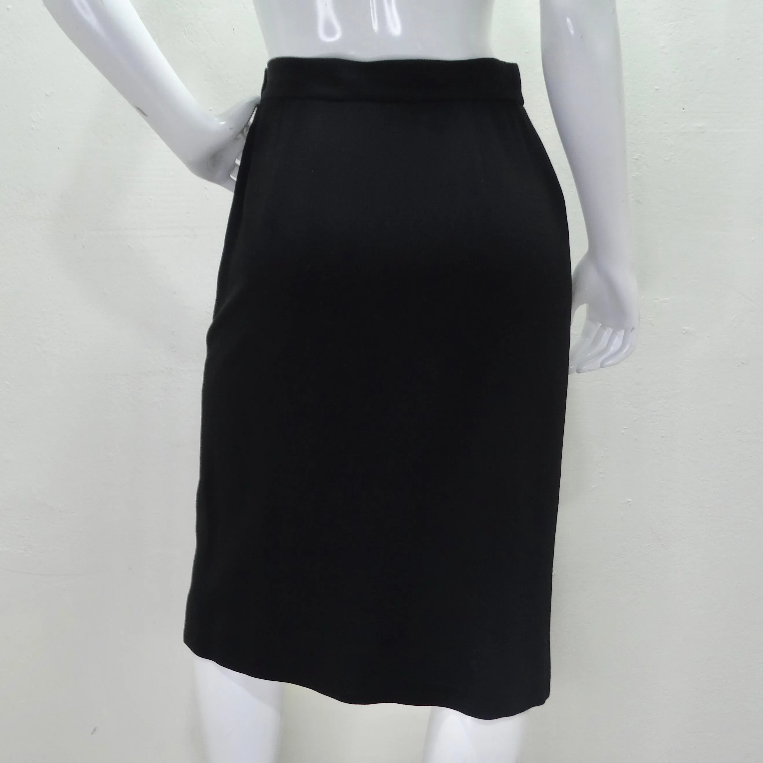 Giorgio Armani 90s Black Pencil Skirt