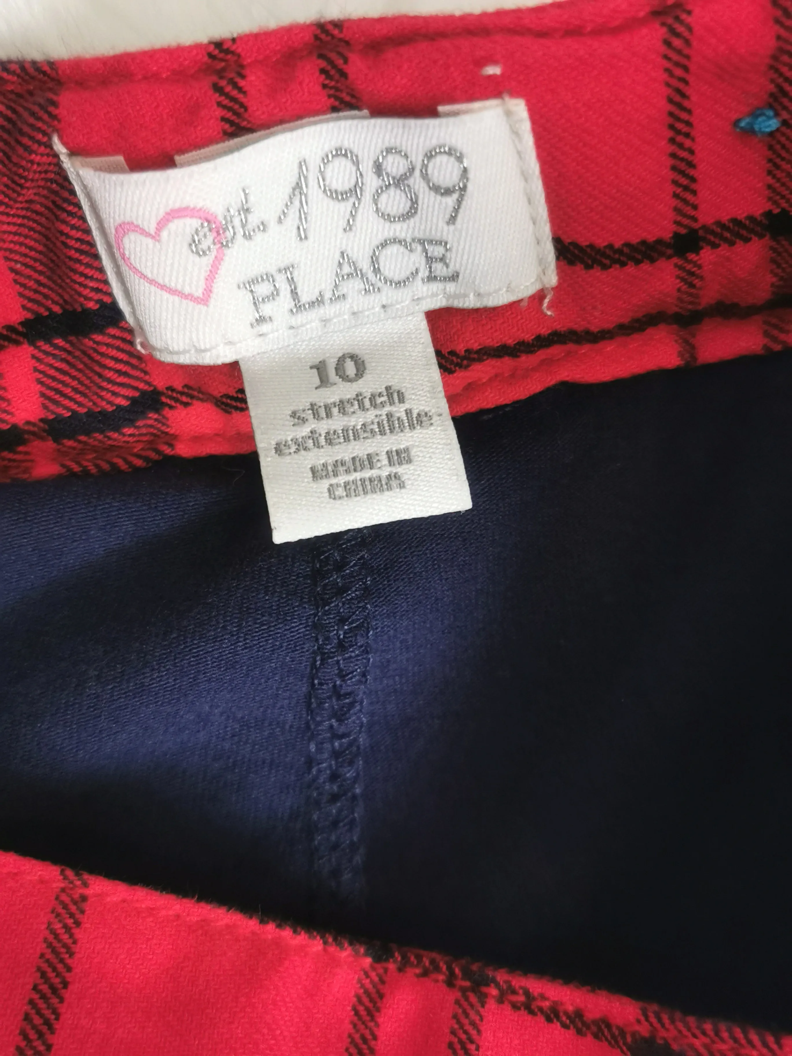 GIRL SIZE 10 YEARS - CHILDREN'S PLACE, Pleated Plaid Skirt EUC B52