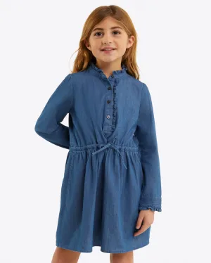 Girls Shirtdress in Chambray