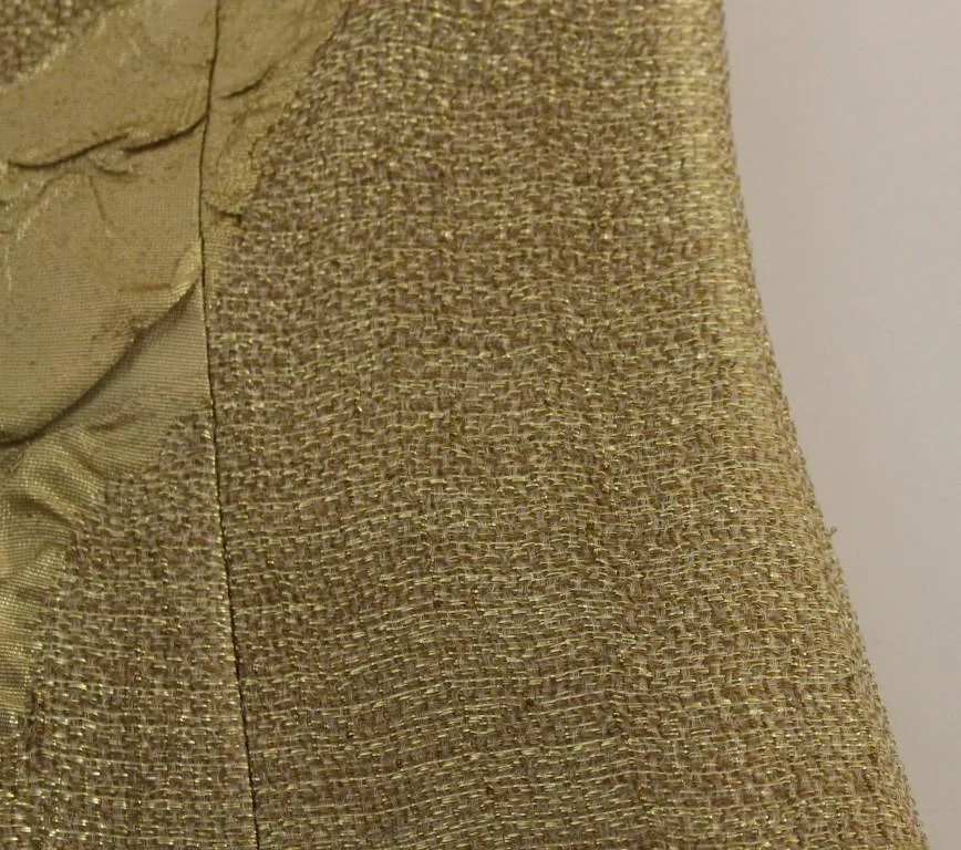 Gold Sleeveless Shift Mini Dress