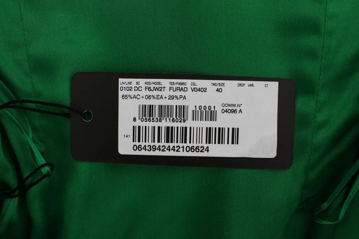 Green Full Length Ball Gown Sheath Dress