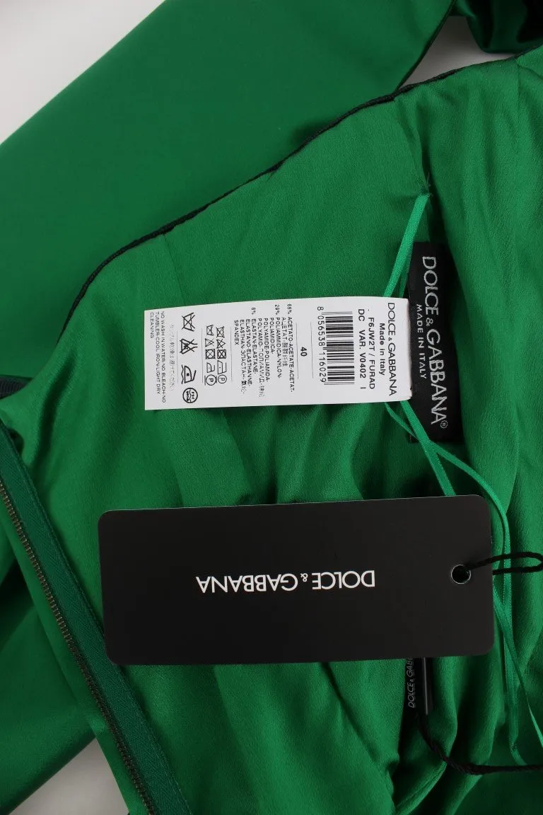 Green Full Length Ball Gown Sheath Dress