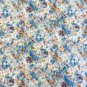 Hyacinth Field Cotton Lawn - Blue