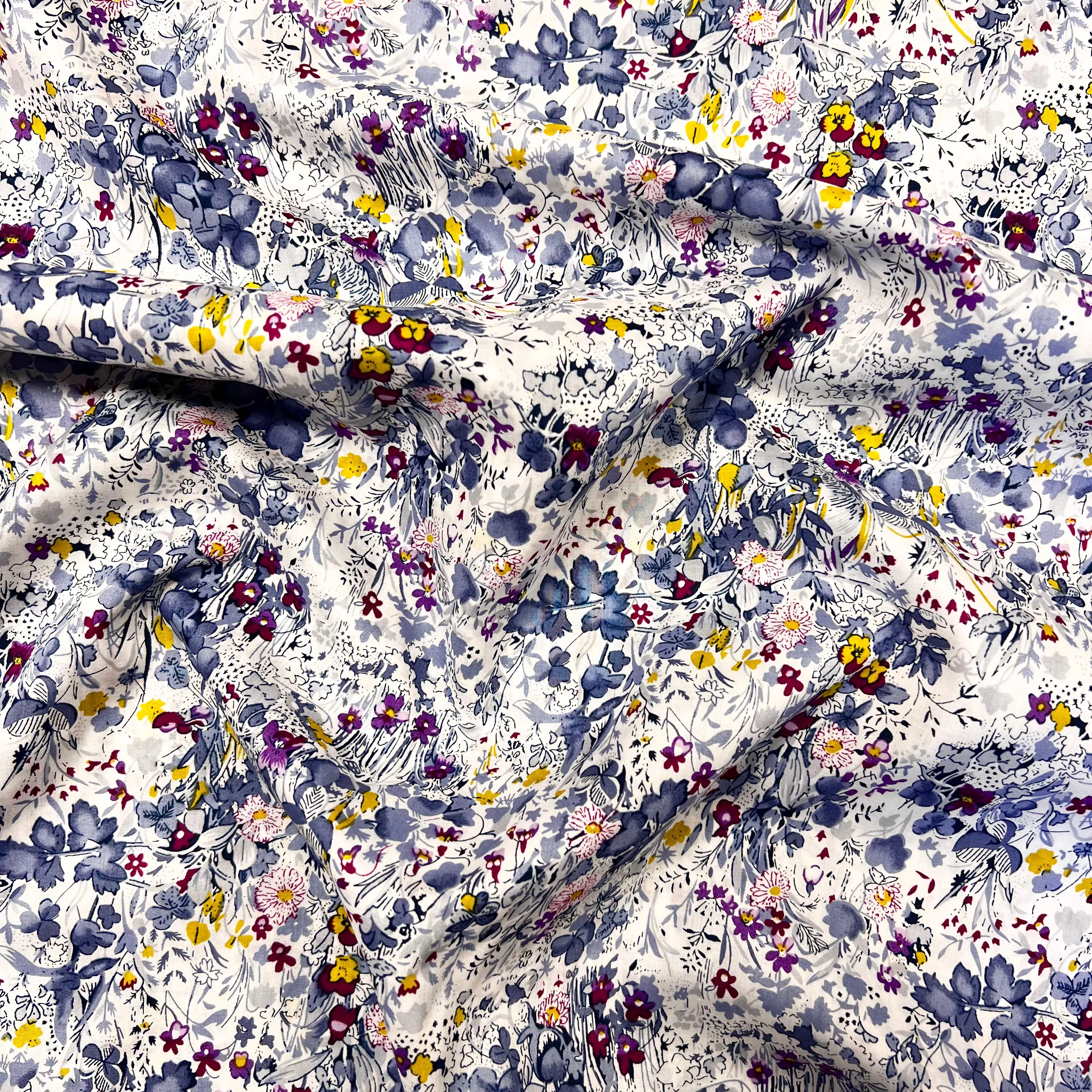 Hyacinth Field Cotton Lawn - Copen