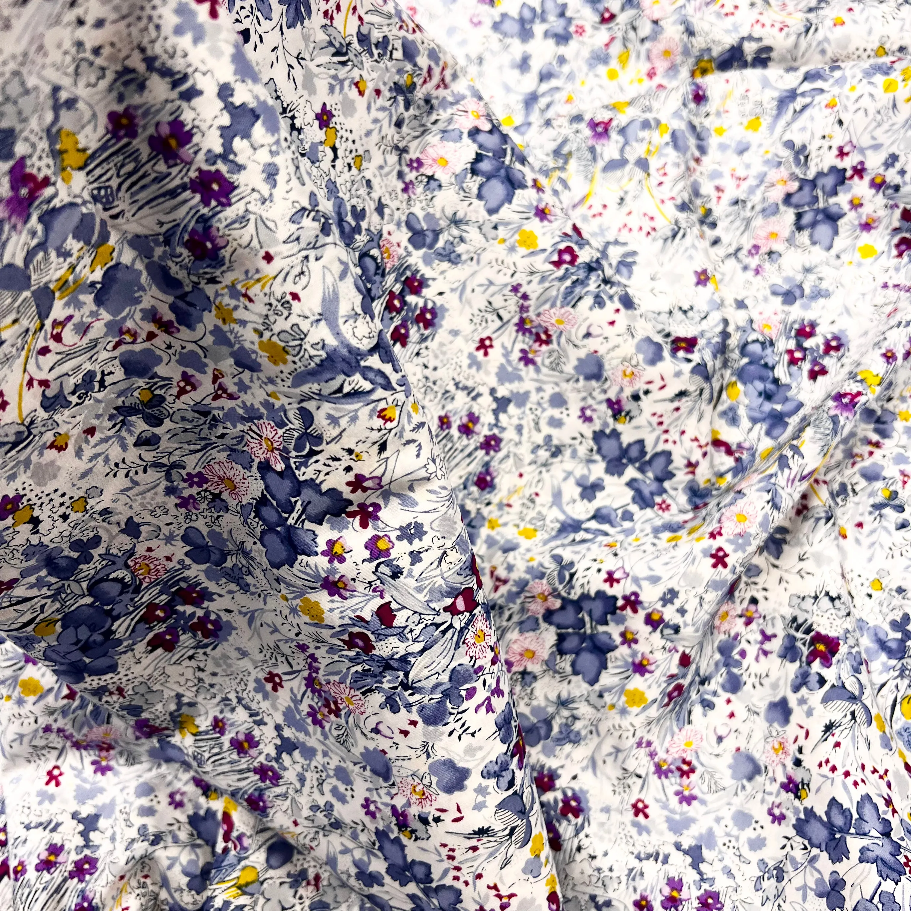 Hyacinth Field Cotton Lawn - Copen