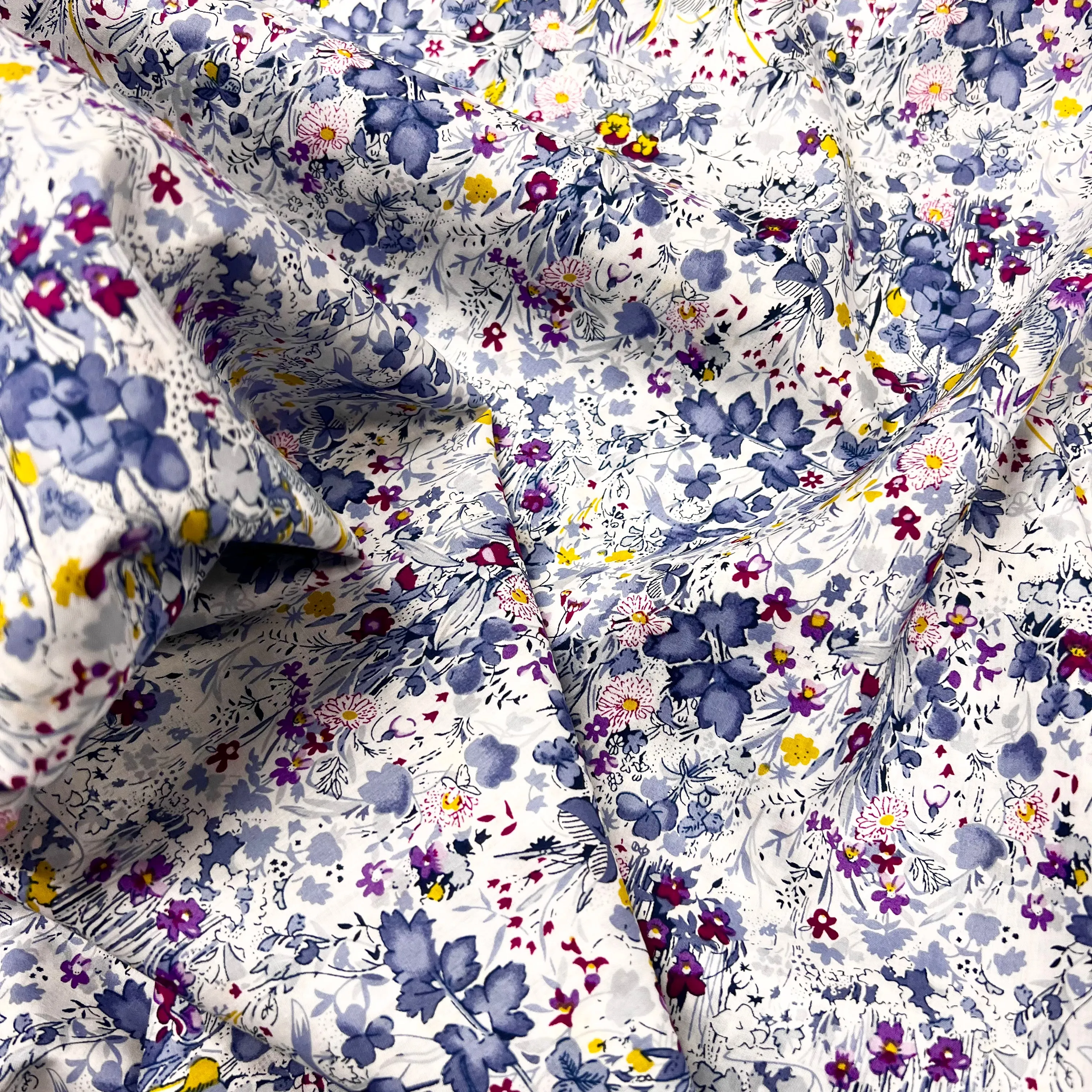 Hyacinth Field Cotton Lawn - Copen