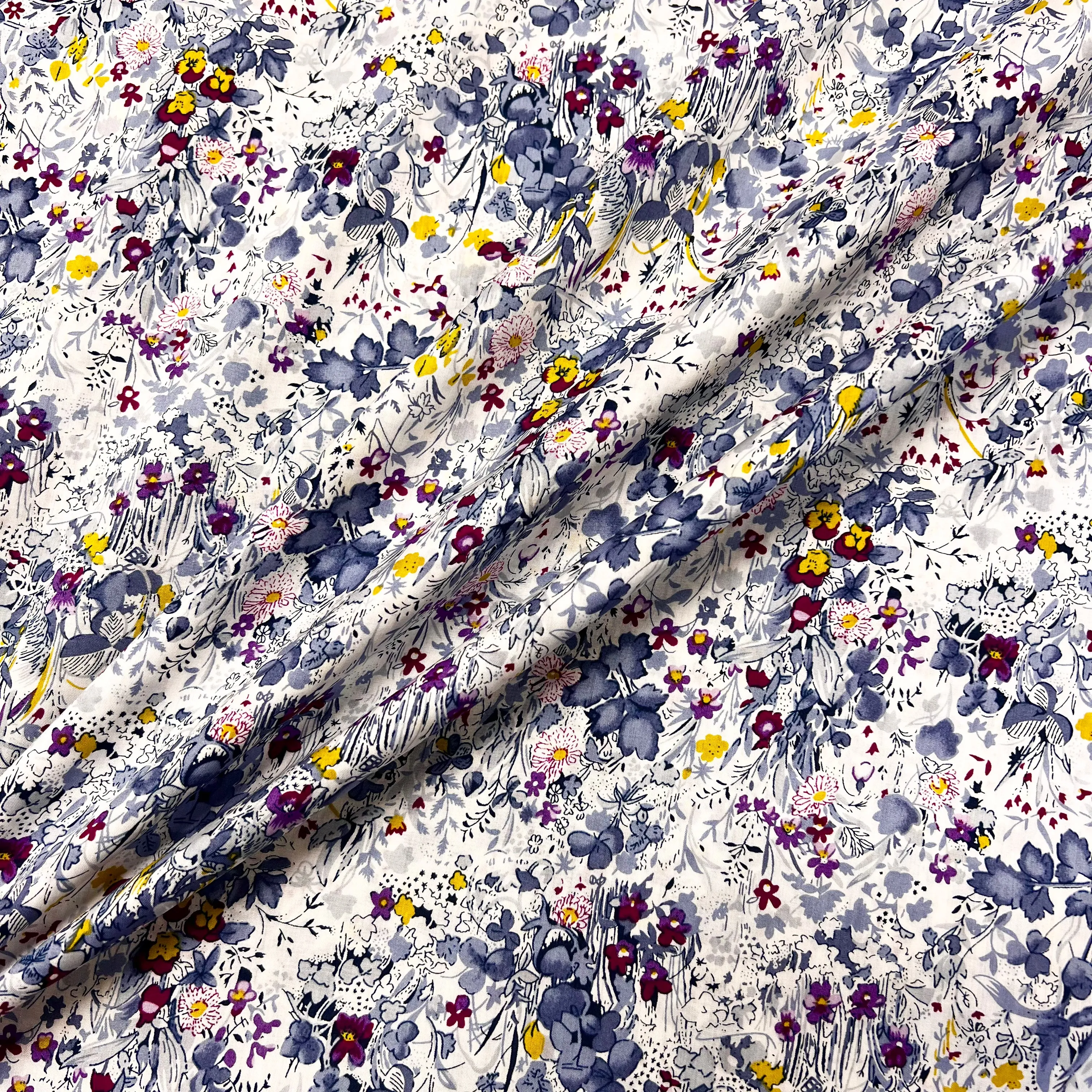Hyacinth Field Cotton Lawn - Copen