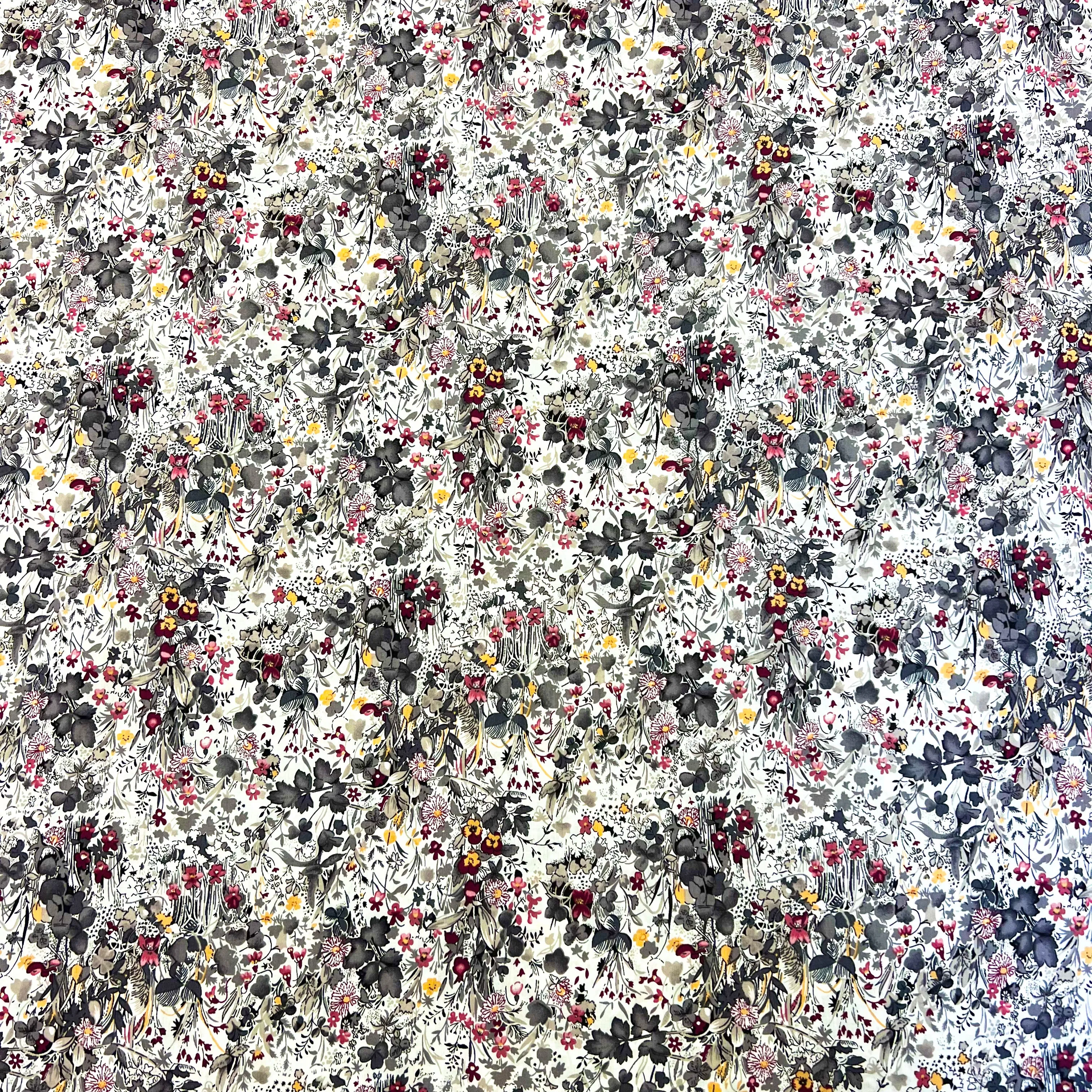 Hyacinth Field Cotton Lawn - Grey