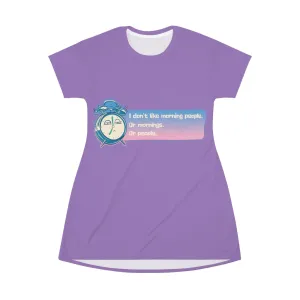 I DON'T LIKE MORNING PEOPLE .....All Over Print Night Shirt