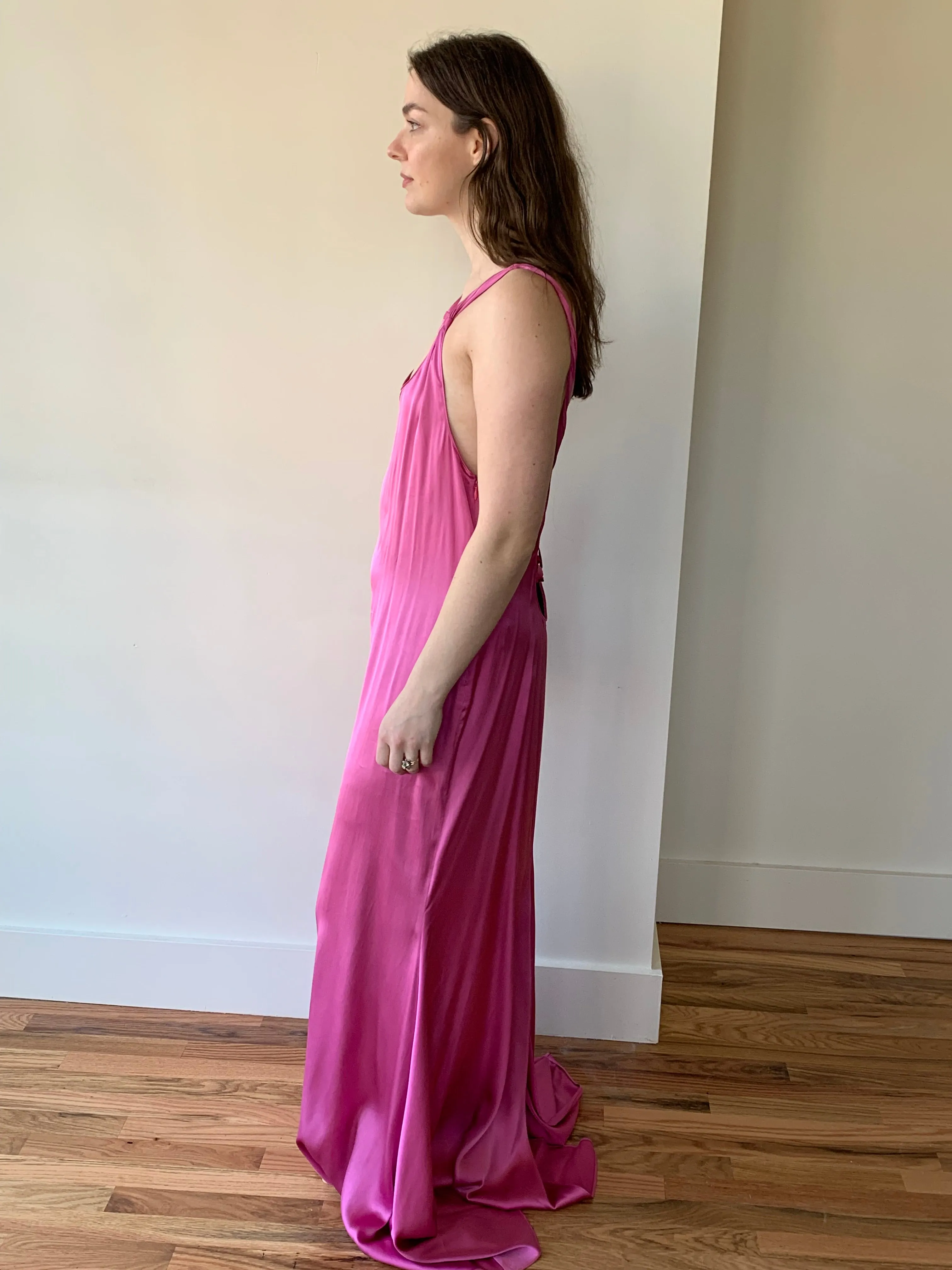 Jacquemus pink maxi dress