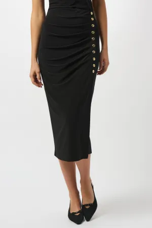 Joseph Ribkoff Black Silky Knit Pull-On Pencil Skirt Style 253147