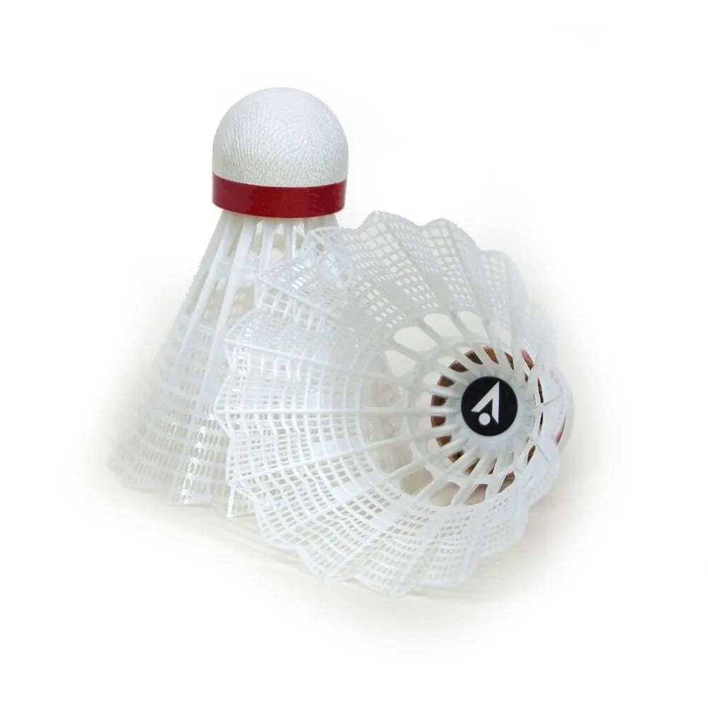 Karakal National Natural Nylon Shuttlecocks - White Fast - Set of 6