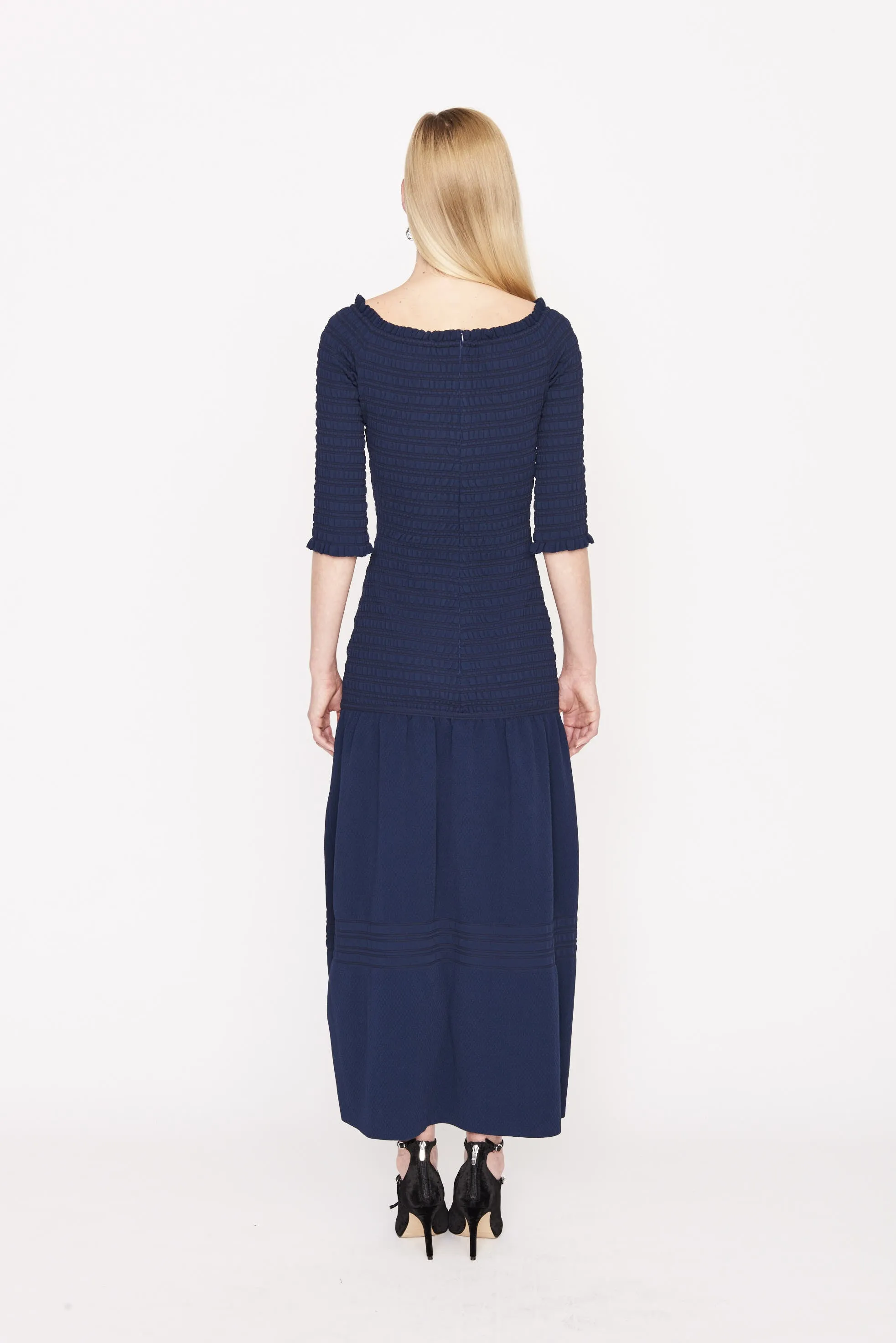 Kari - Ruched Jersey Midi Dress