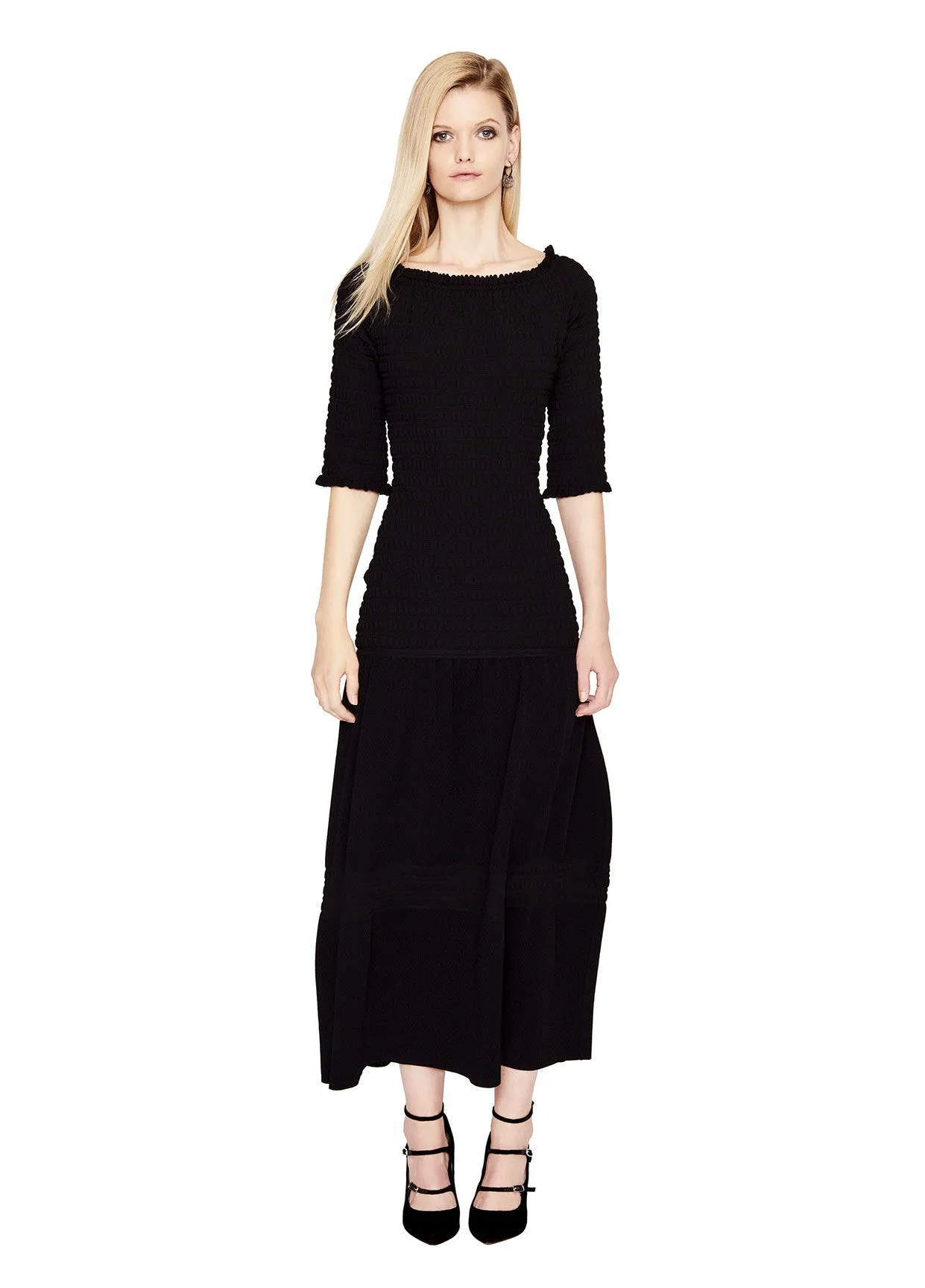 Kari - Ruched Jersey Midi Dress