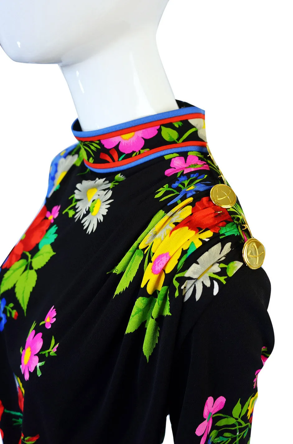 Late 1970s Leonard Silk Jersey Dress
