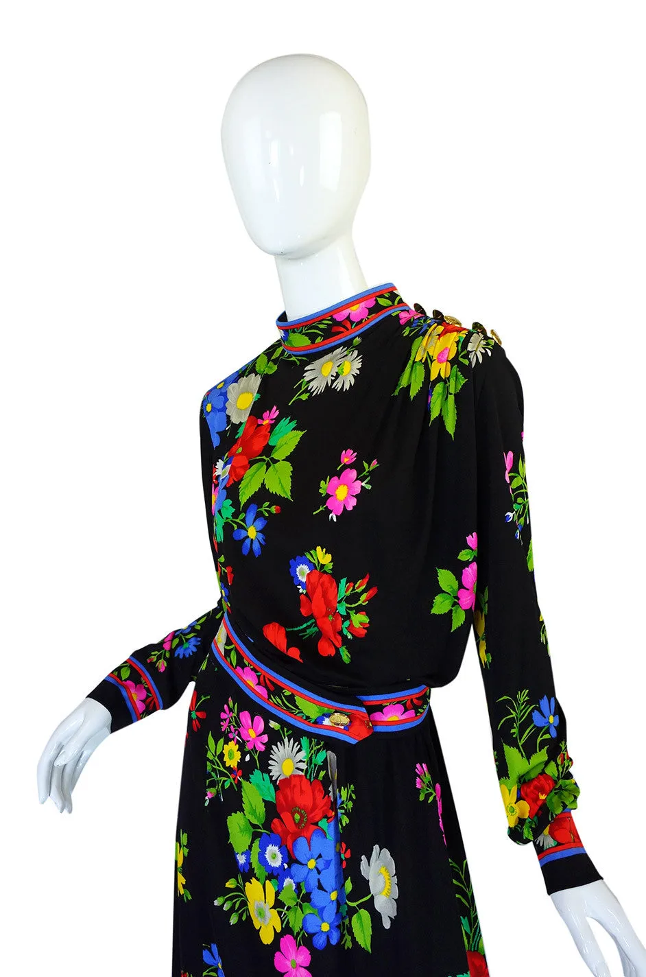Late 1970s Leonard Silk Jersey Dress