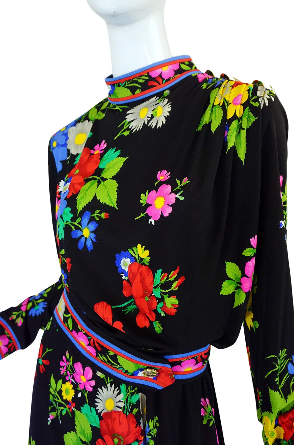 Late 1970s Leonard Silk Jersey Dress