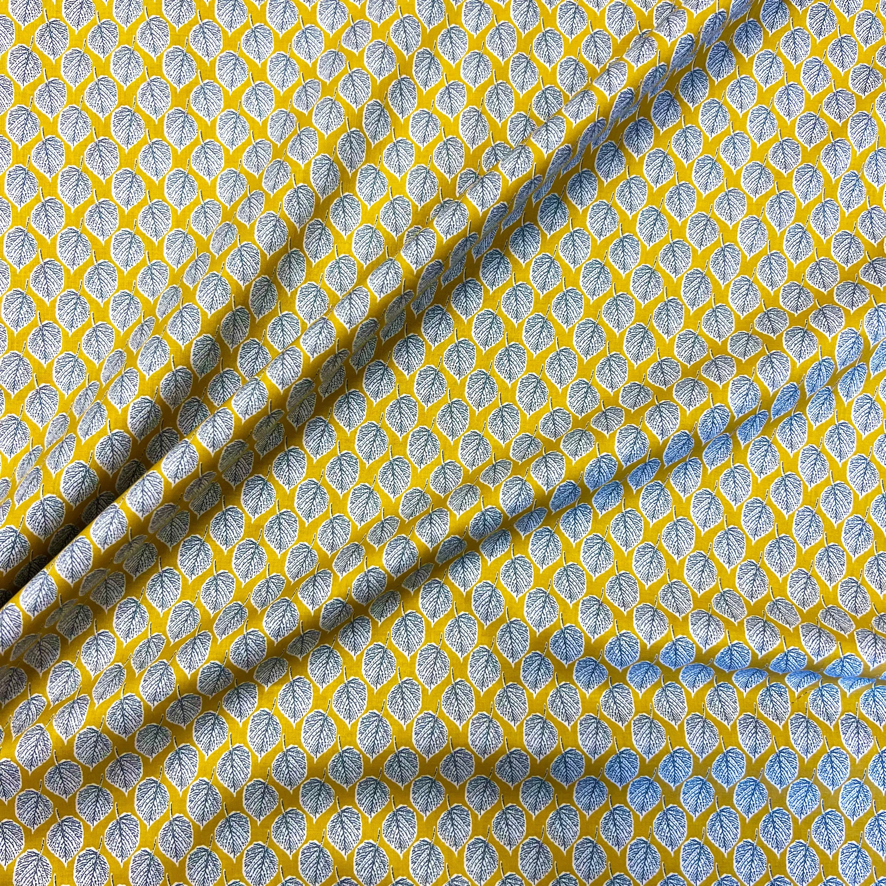 Leaves | Cotton Lawn | Mustard