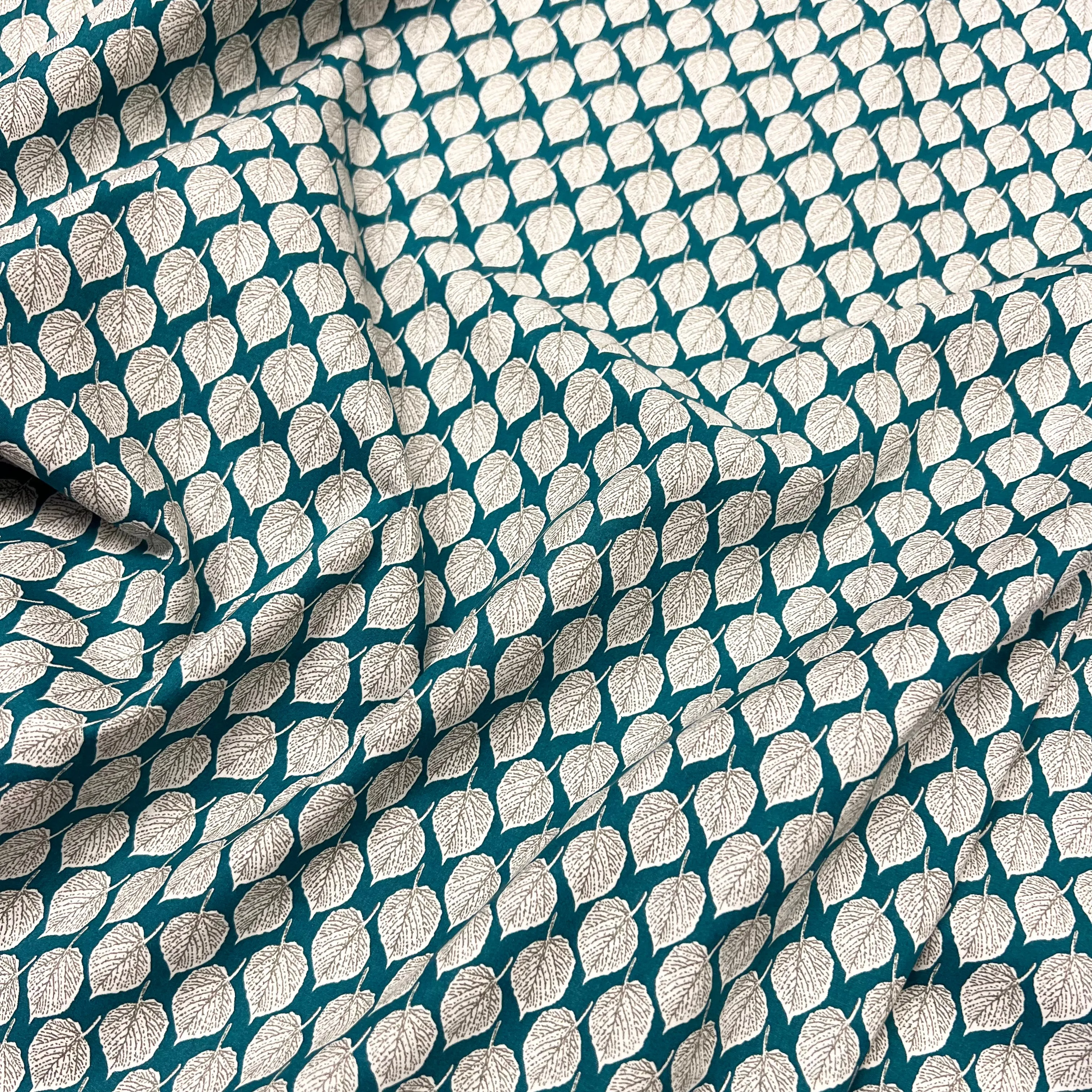 Leaves | Cotton Lawn | Teal