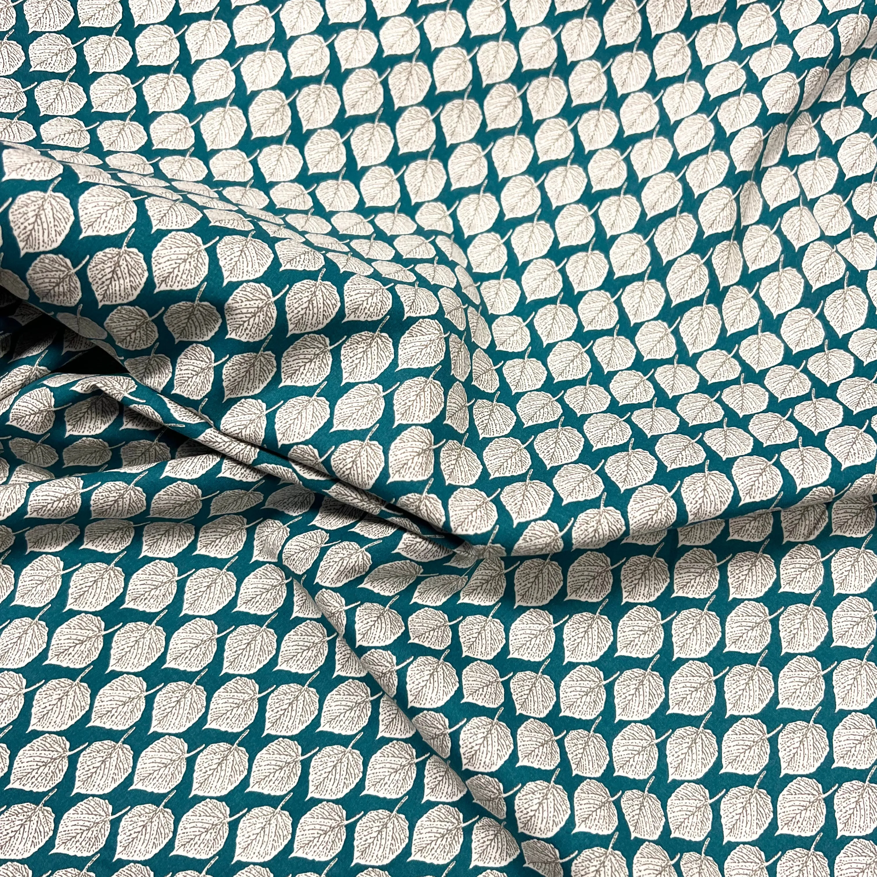 Leaves | Cotton Lawn | Teal