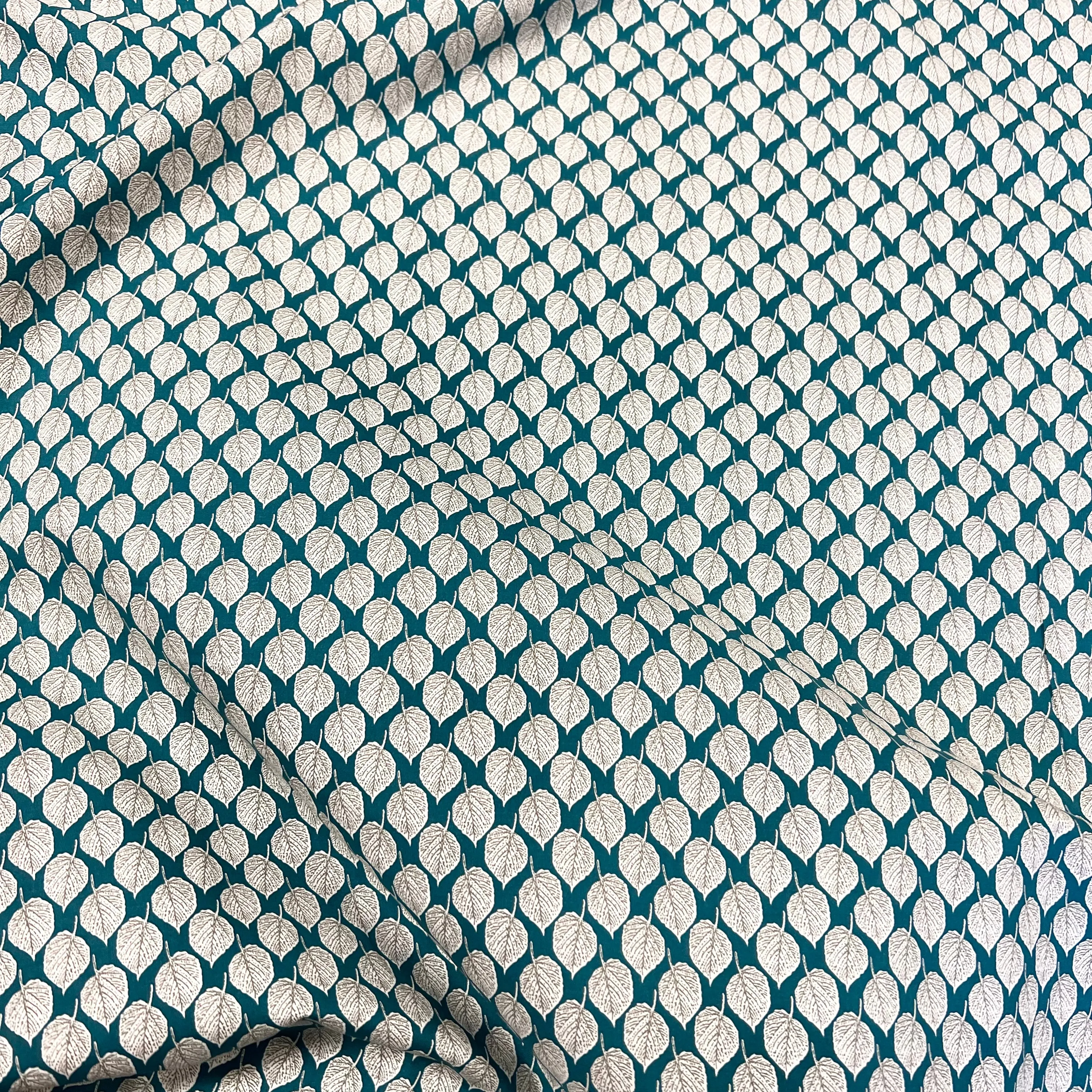 Leaves | Cotton Lawn | Teal