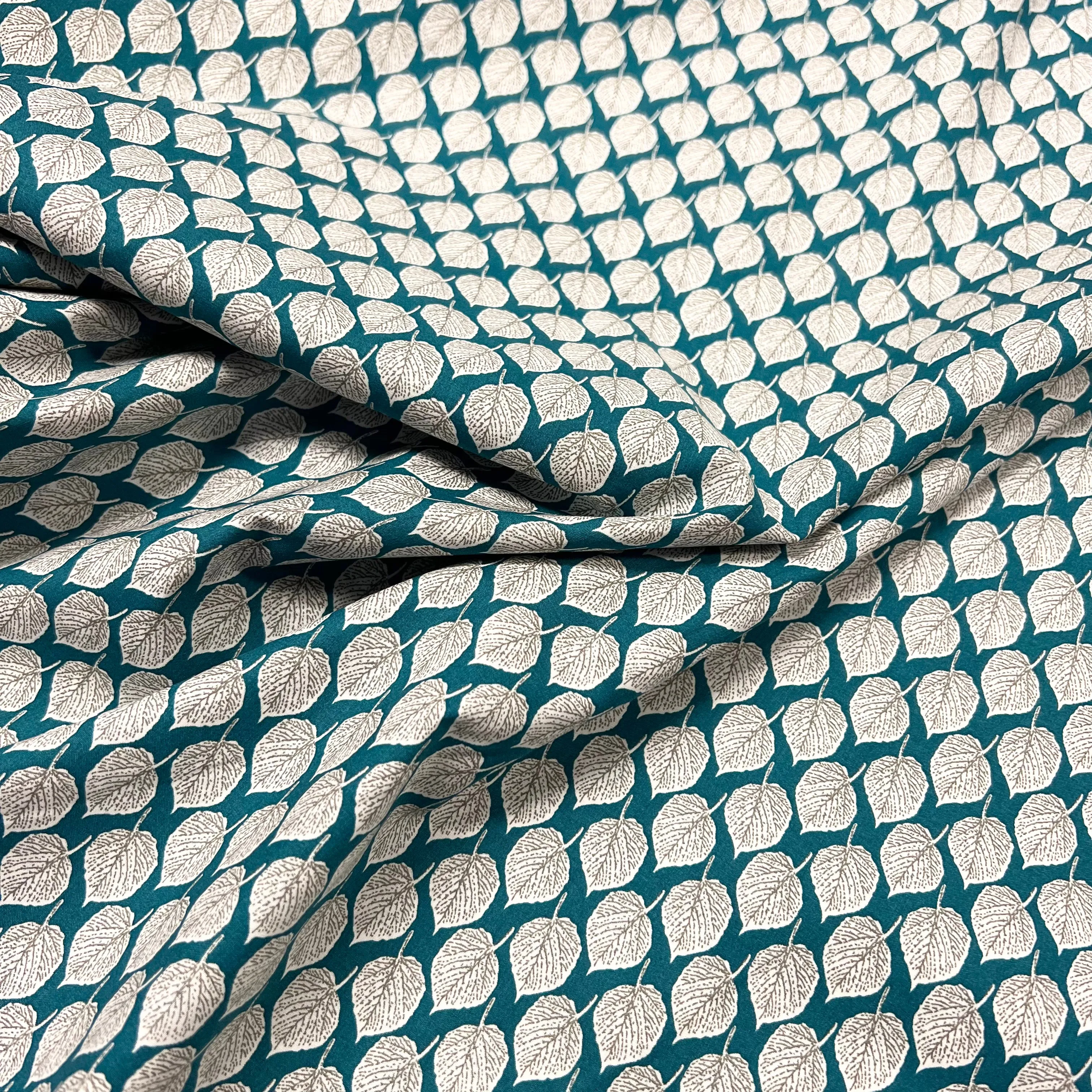 Leaves | Cotton Lawn | Teal