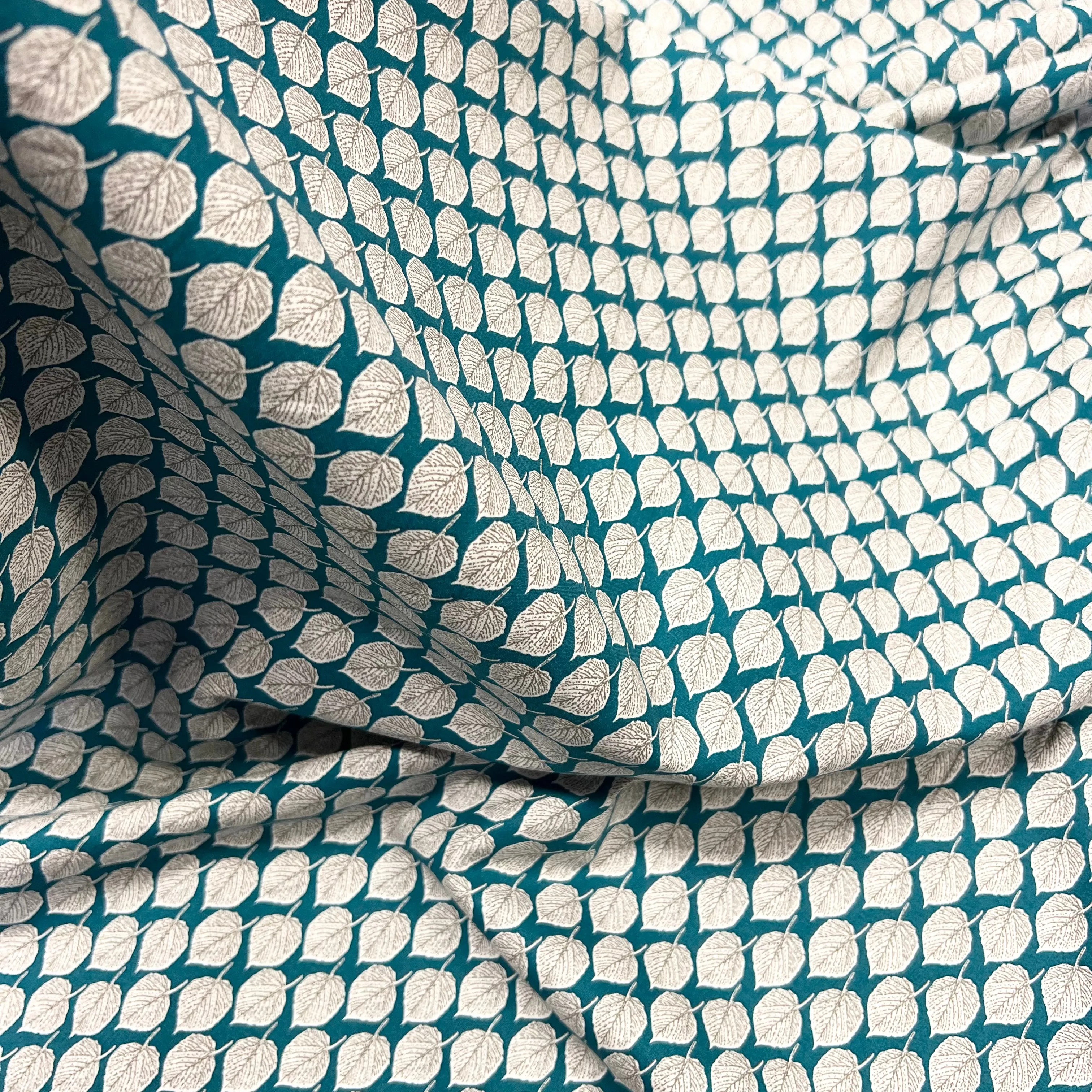 Leaves | Cotton Lawn | Teal