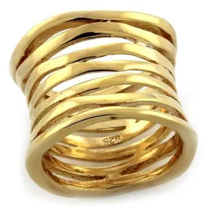 LOAS1140 Gold 925 Sterling Silver Ring