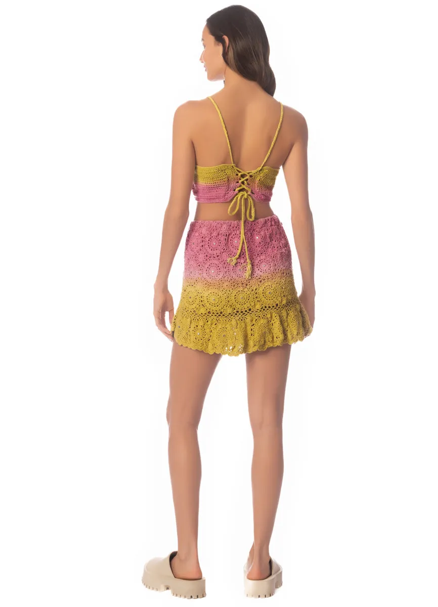 Maaji Rose Garden Crochet Short Skirt Skirts