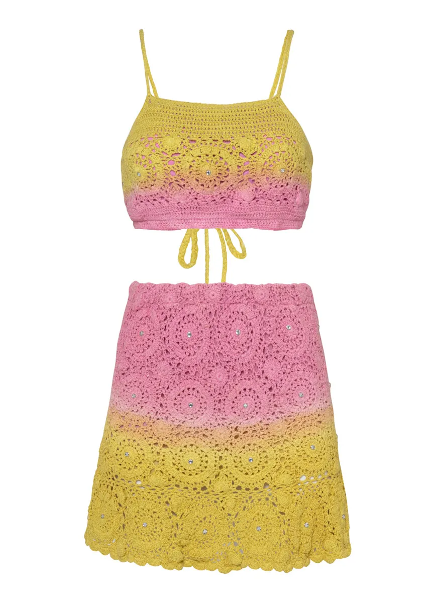 Maaji Rose Garden Crochet Short Skirt Skirts