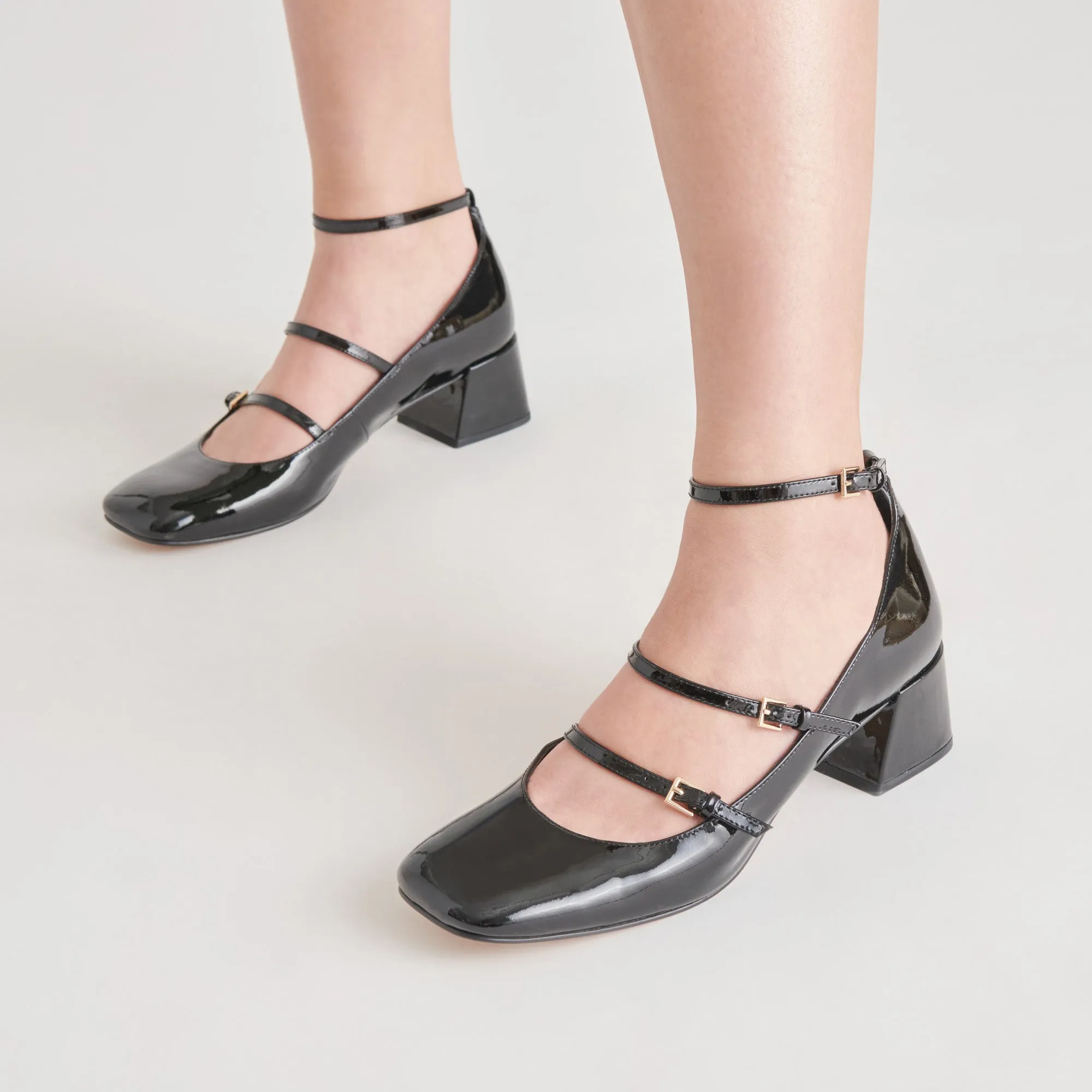 MEADOW HEELS MIDNIGHT PATENT LEATHER - re:vita